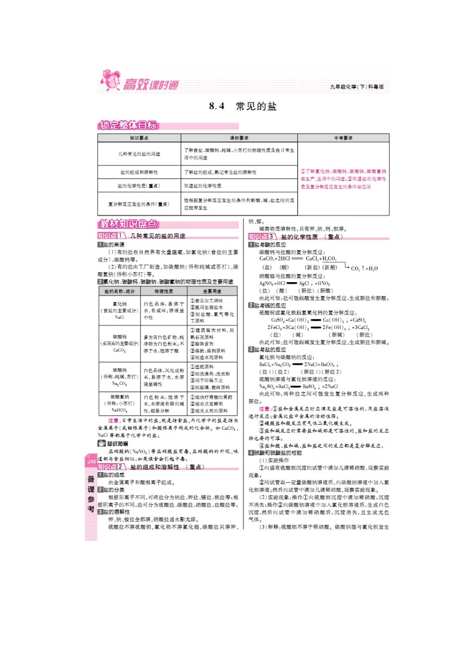 8.4-常见的盐知识点及典型例题解析_第1页