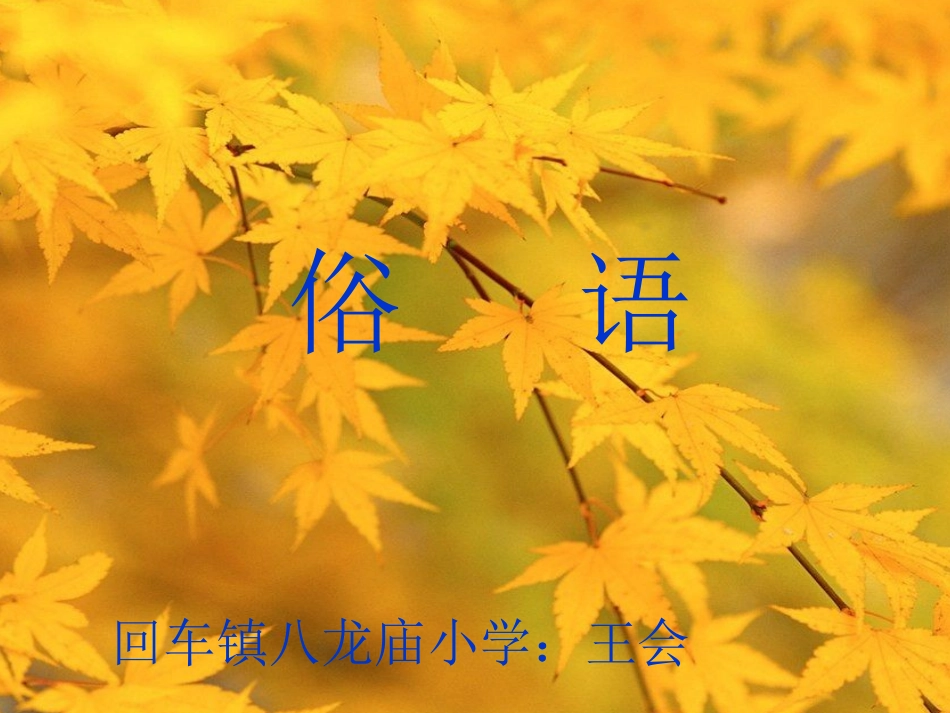 (西师大版)二年级语文上册课件-俗语_第1页