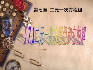 7.1二元一次方程组和它的解