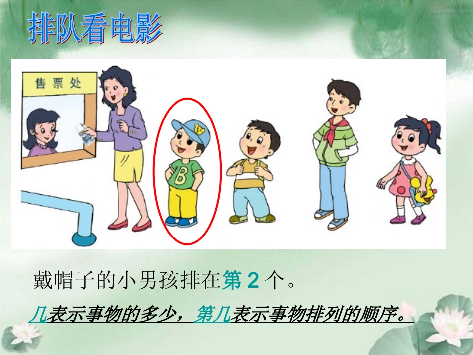 苏教版一上《认识几和第几》课件_第3页