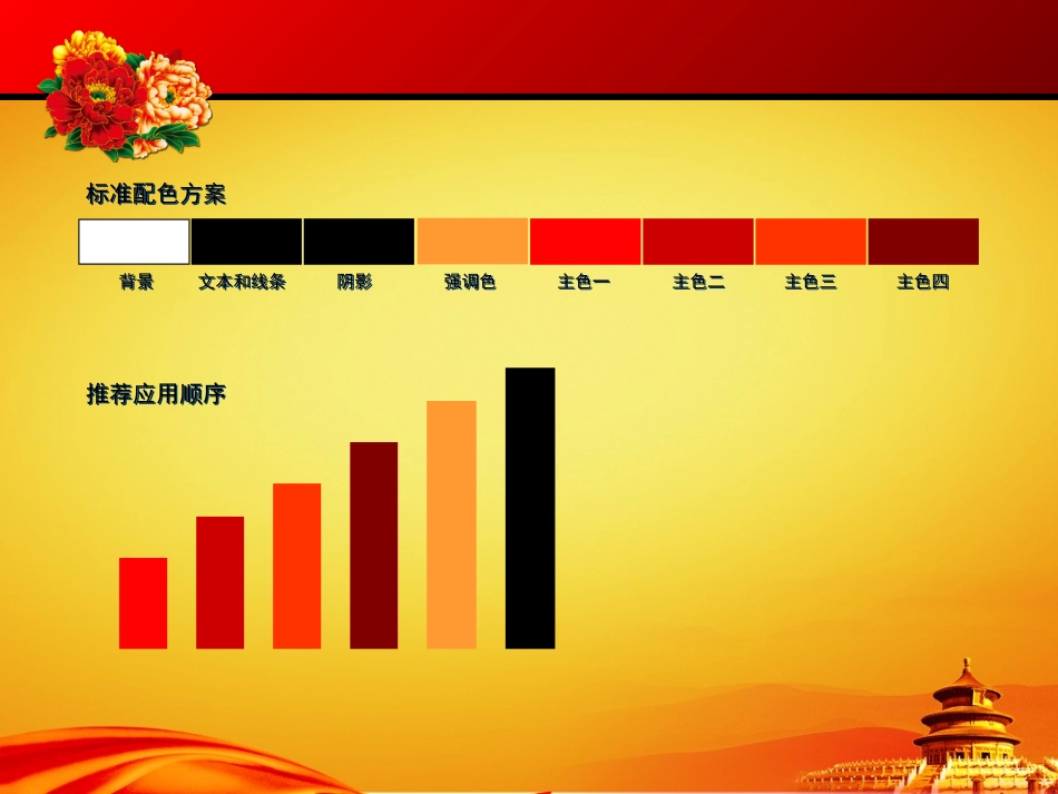 精美的天安门、牡丹、华表动态PPT模板_第3页