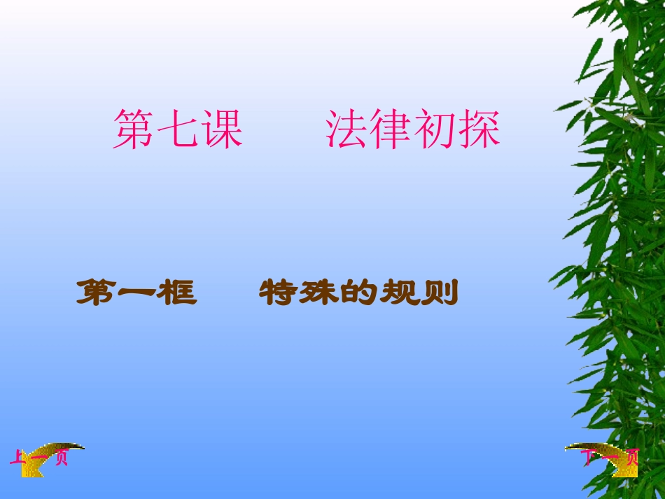 思想品德：第七课《法律初探》课件(教科版七年级下)_第3页