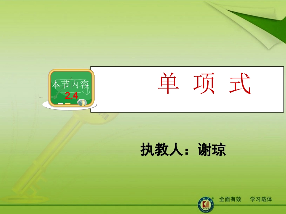 2.4整式ppt_第1页