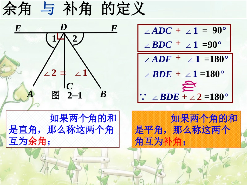对顶角、余角和补角_第3页