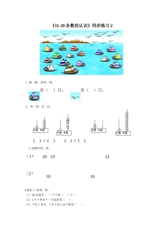 《11-20各数的认识》同步练习2