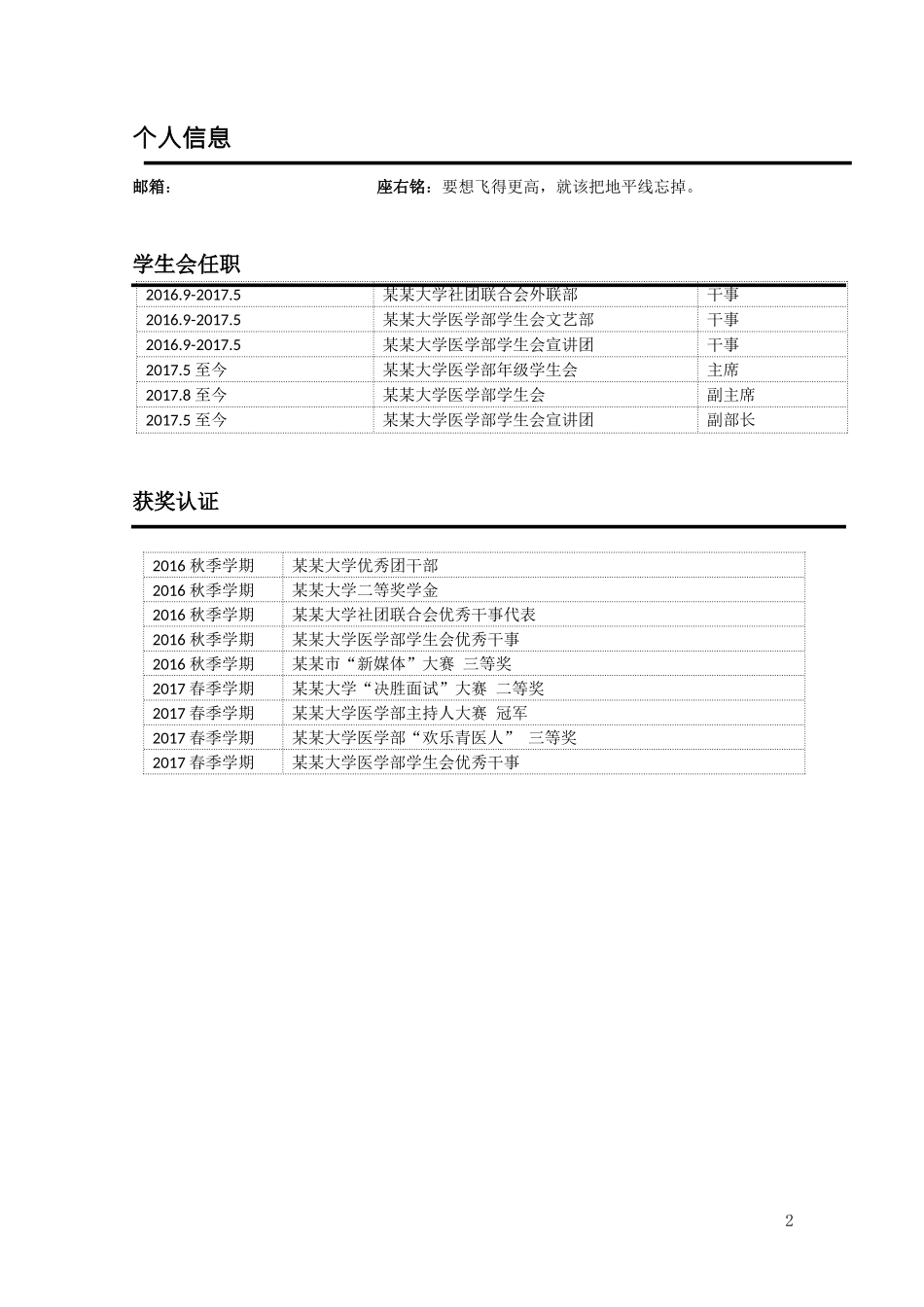 临床医学类专业职业生涯规划_第2页
