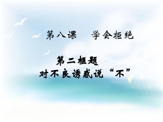 《对不良诱惑说”不“》课件3