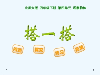 小学数学北师大2011课标版四年级搭一搭-(2)