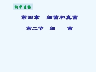 第五单元第四章-第二节-细菌