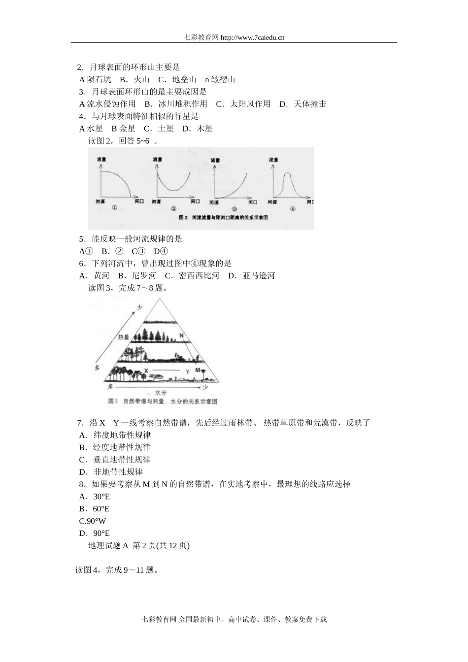 [广州一模]2008年广州市普通高中毕业班综合测试(一)地理_第2页