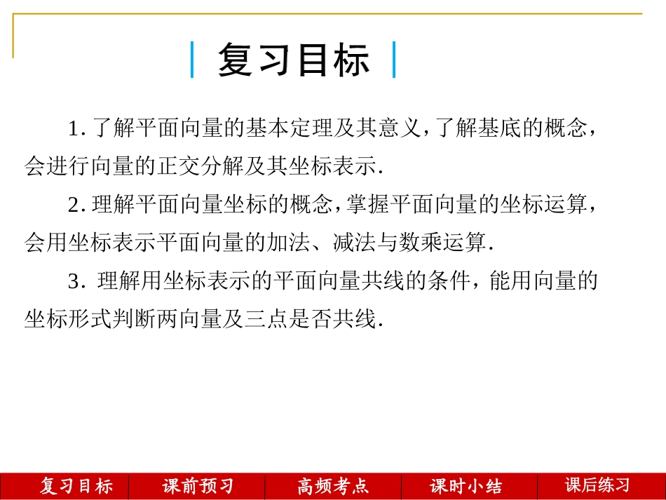 第32讲--平面向量的基本定理与坐标表示_第2页