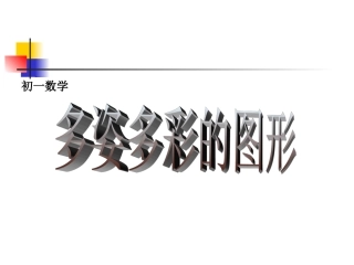 多姿多彩的图形立体图形与平面图形