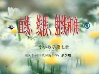 线段、射线、直线和角的认识