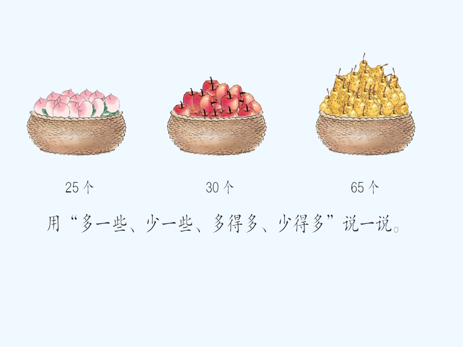 小学数学人教2011课标版一年级《用“多少”描述数之间的关系》_第3页
