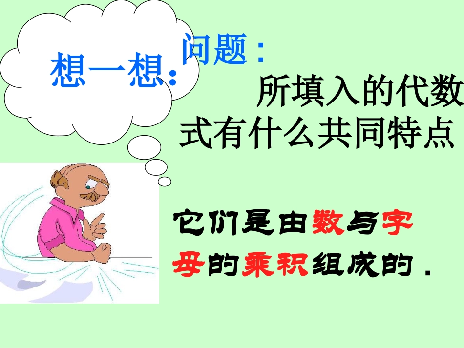 数学：33《整式(1)》课件(华东师大版七年级上)_第2页