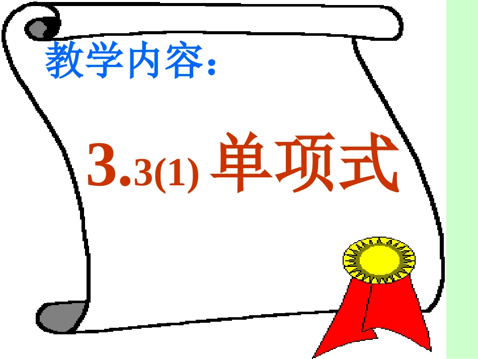 数学：33《整式(1)》课件(华东师大版七年级上)_第3页