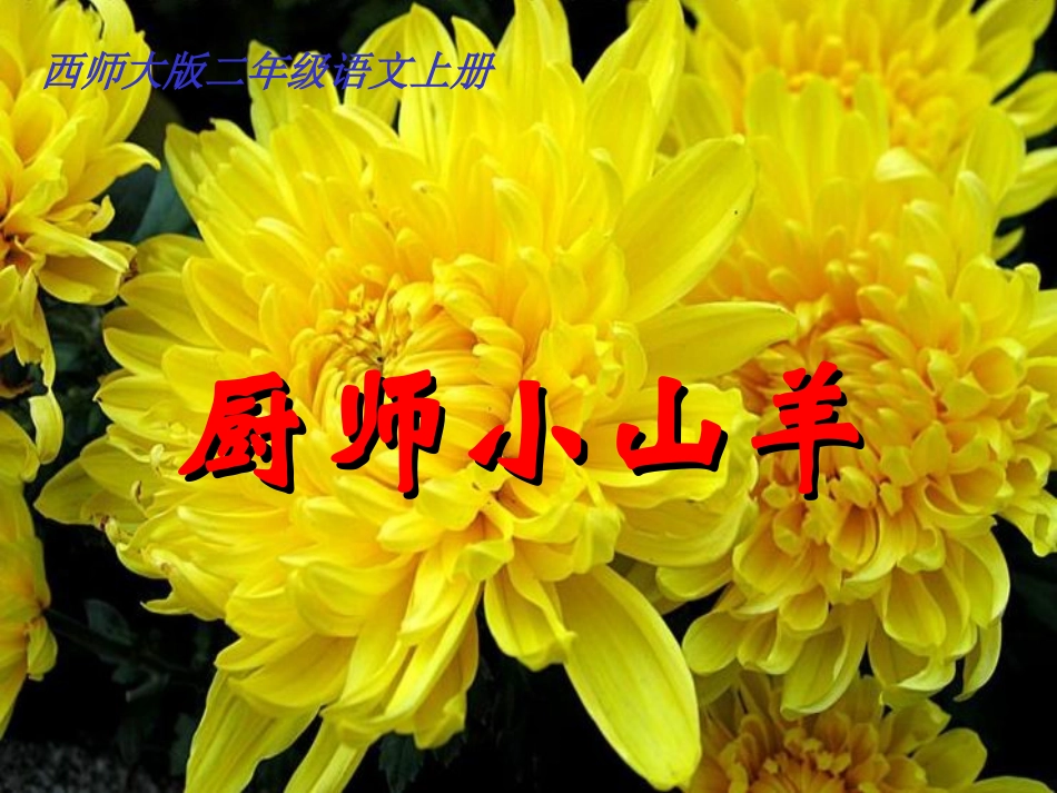 西师版小学二年级上册语文第17课《厨师小山羊PPT课件》_第1页