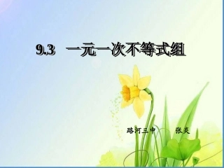 《一元一次不等式组》.3一元一次不等式组课件-人教新课标版