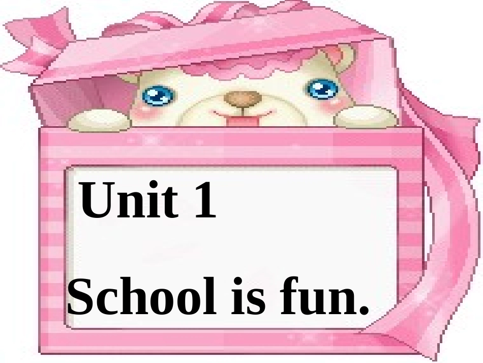 剑桥少儿英语预备级B-Unit-1_第1页