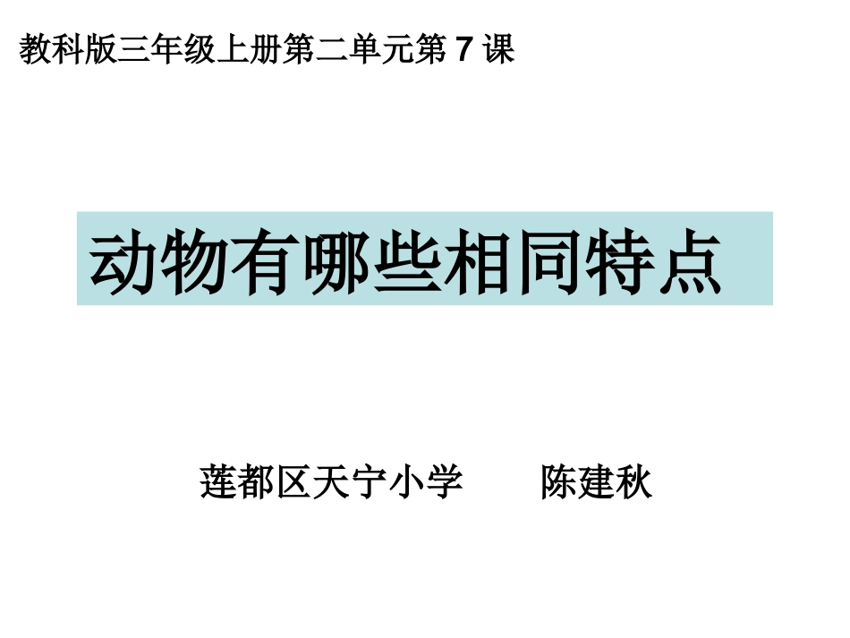 动物有哪些相同特点_第1页