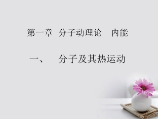 一、分子及其热运动