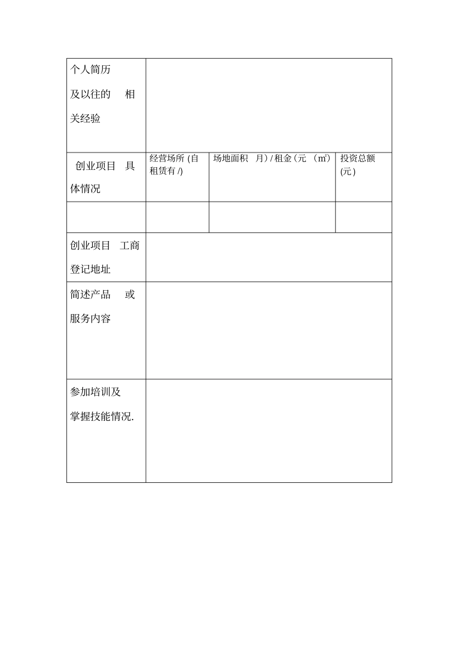 云南鼓励创业贷免扶补创业计划书_第3页