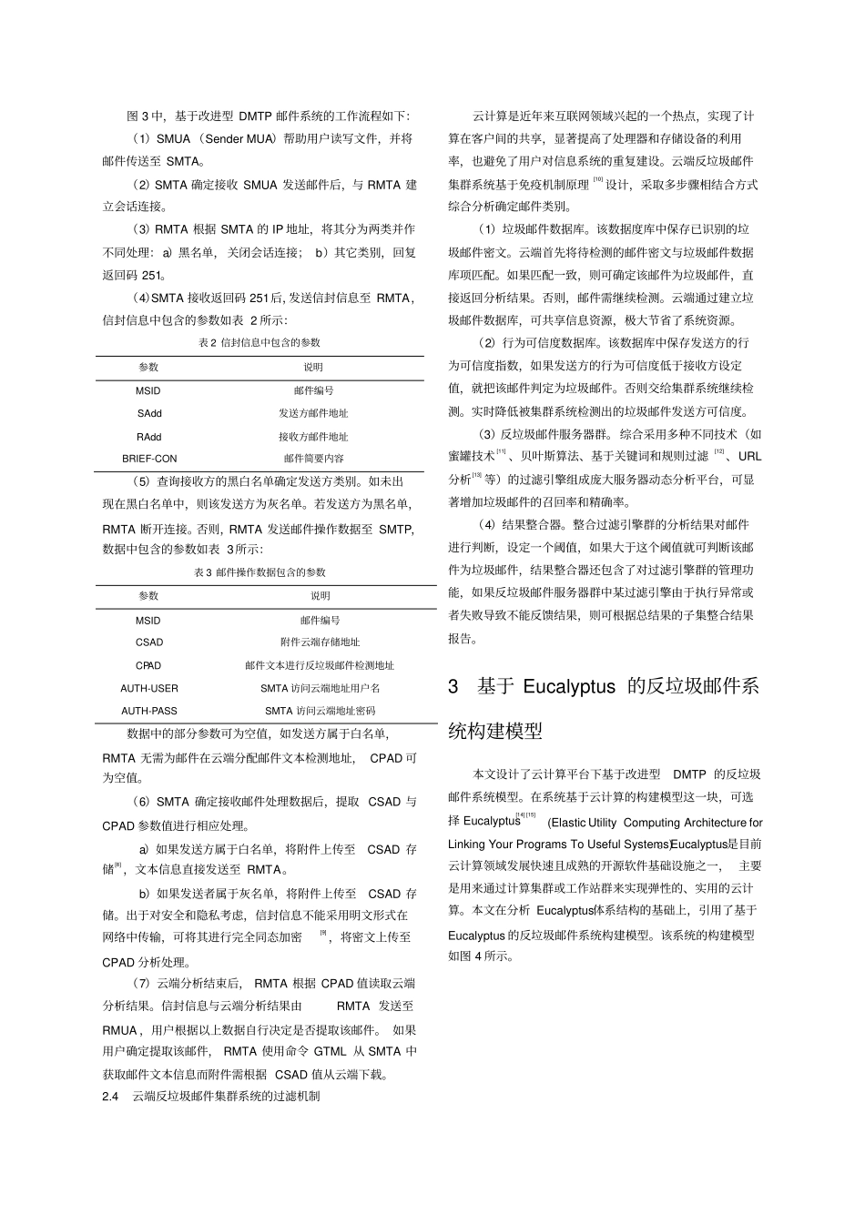 云计算平台下基于改进型DMTP的反垃圾邮件系统设计_第3页