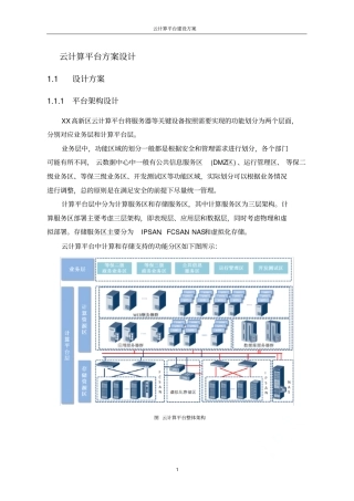 云计算平台建设方案