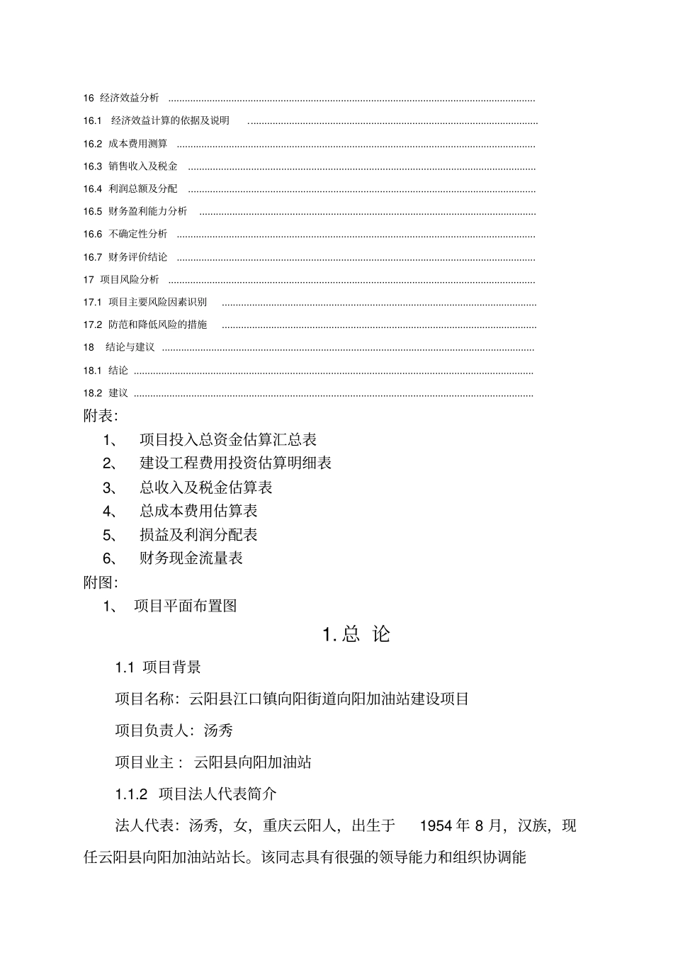 云阳向阳加油站建设项目可行性研究报告62p_第3页