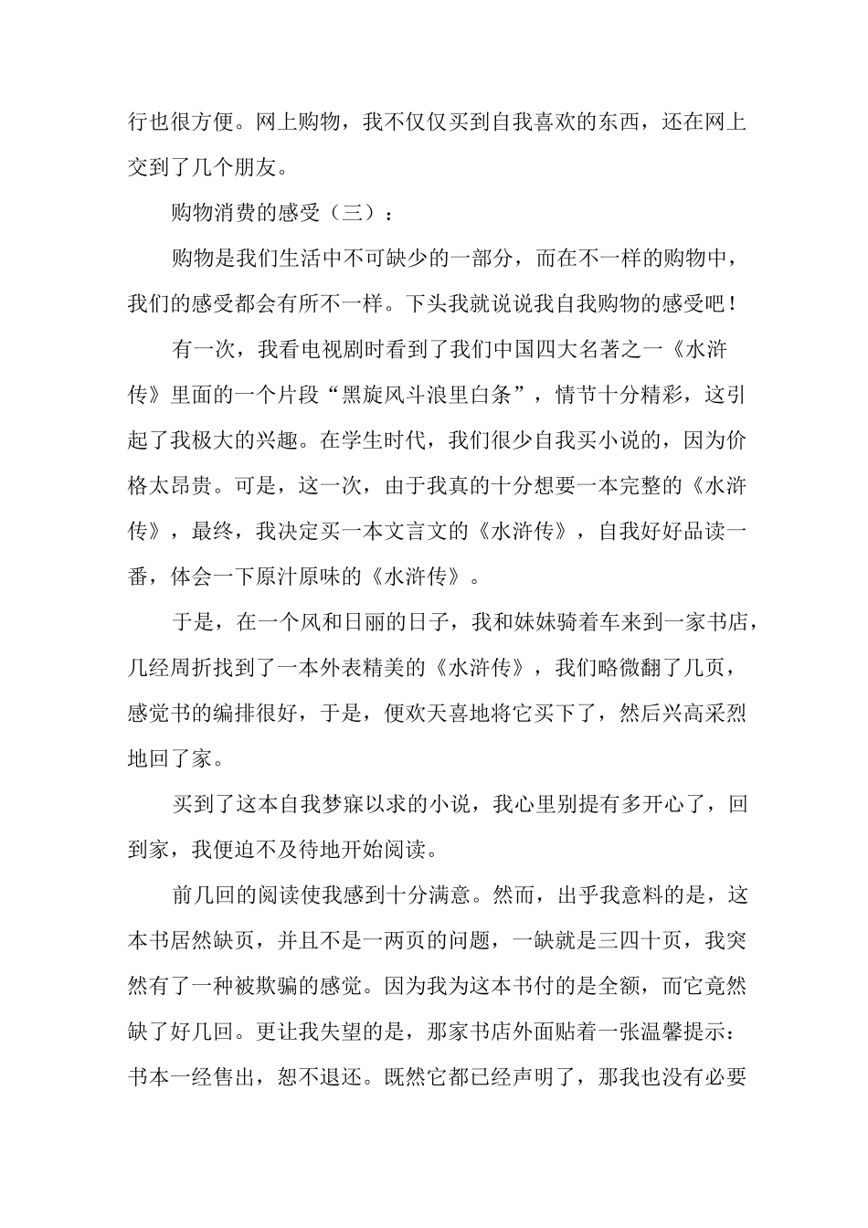 购物消费的感受10篇_第3页