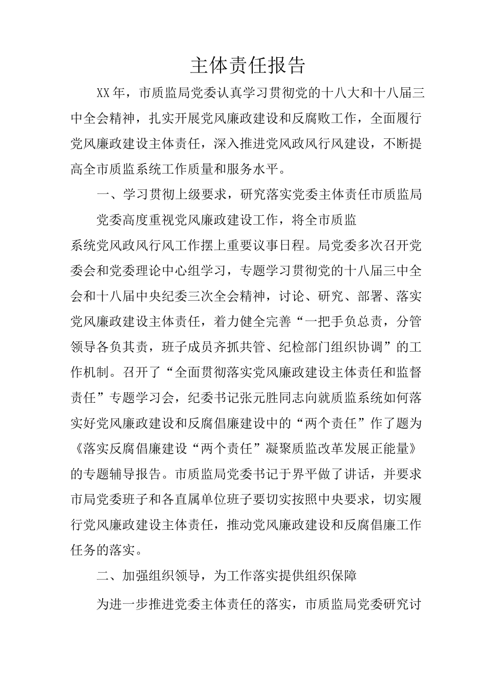 主体责任报告_第1页