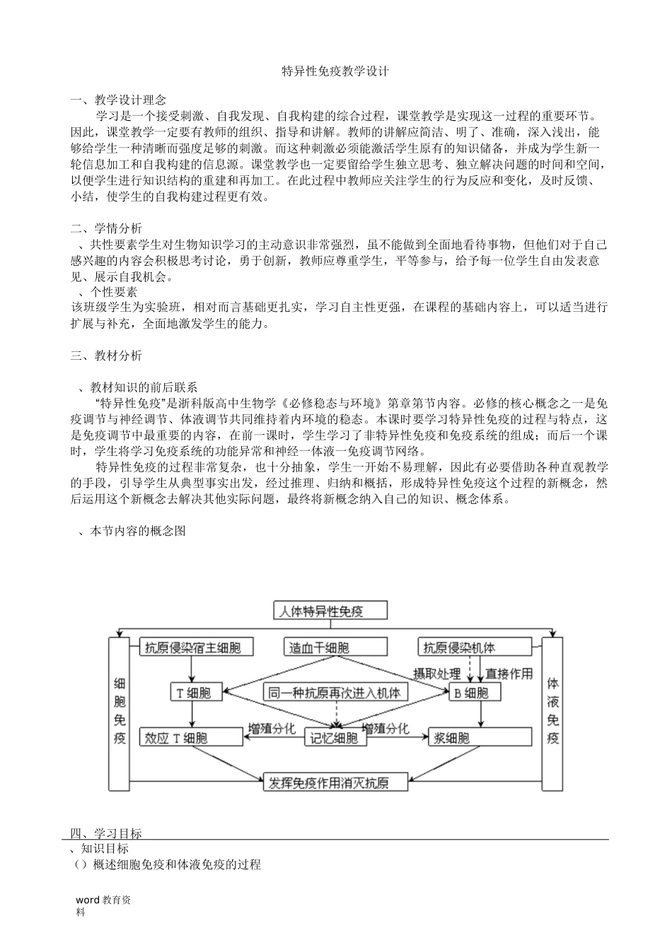 特异性免疫教学设计_第1页