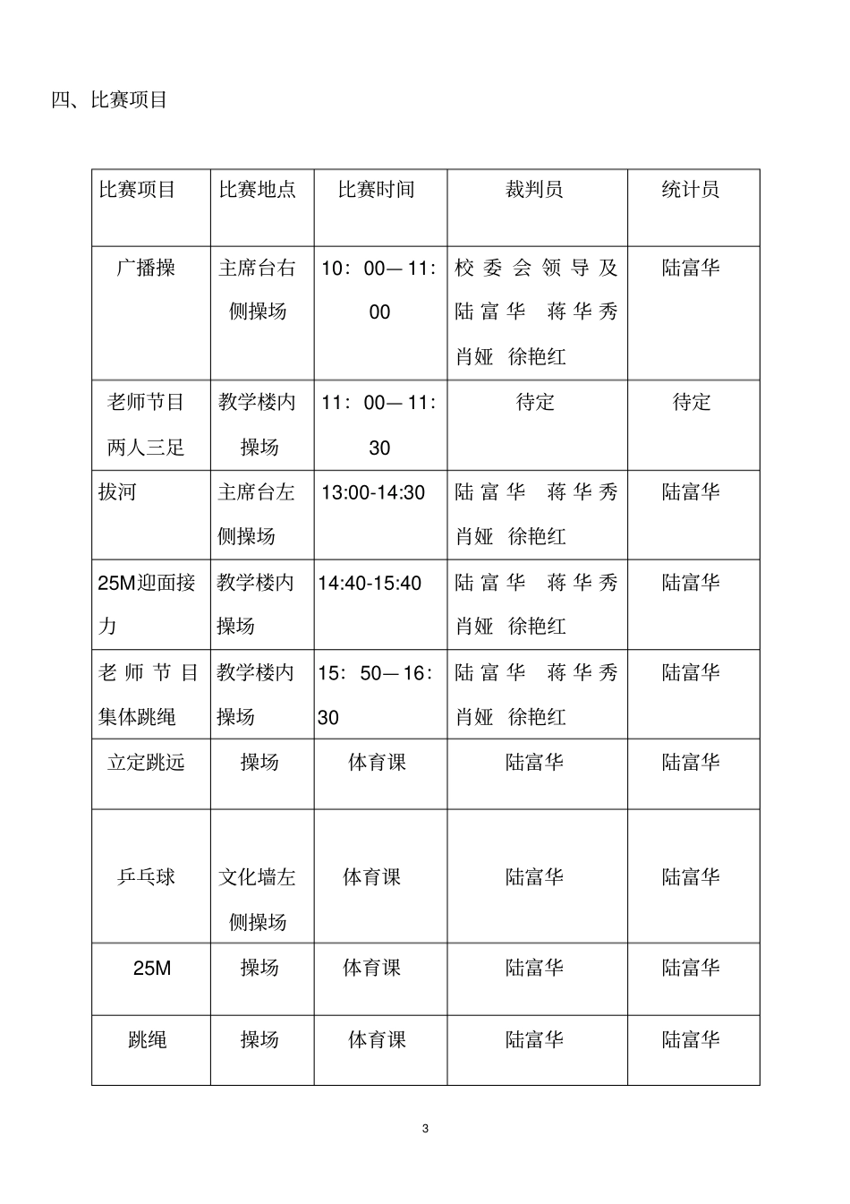 五华区桃源试验小学2015冬季运动会活动方案汇总_第3页