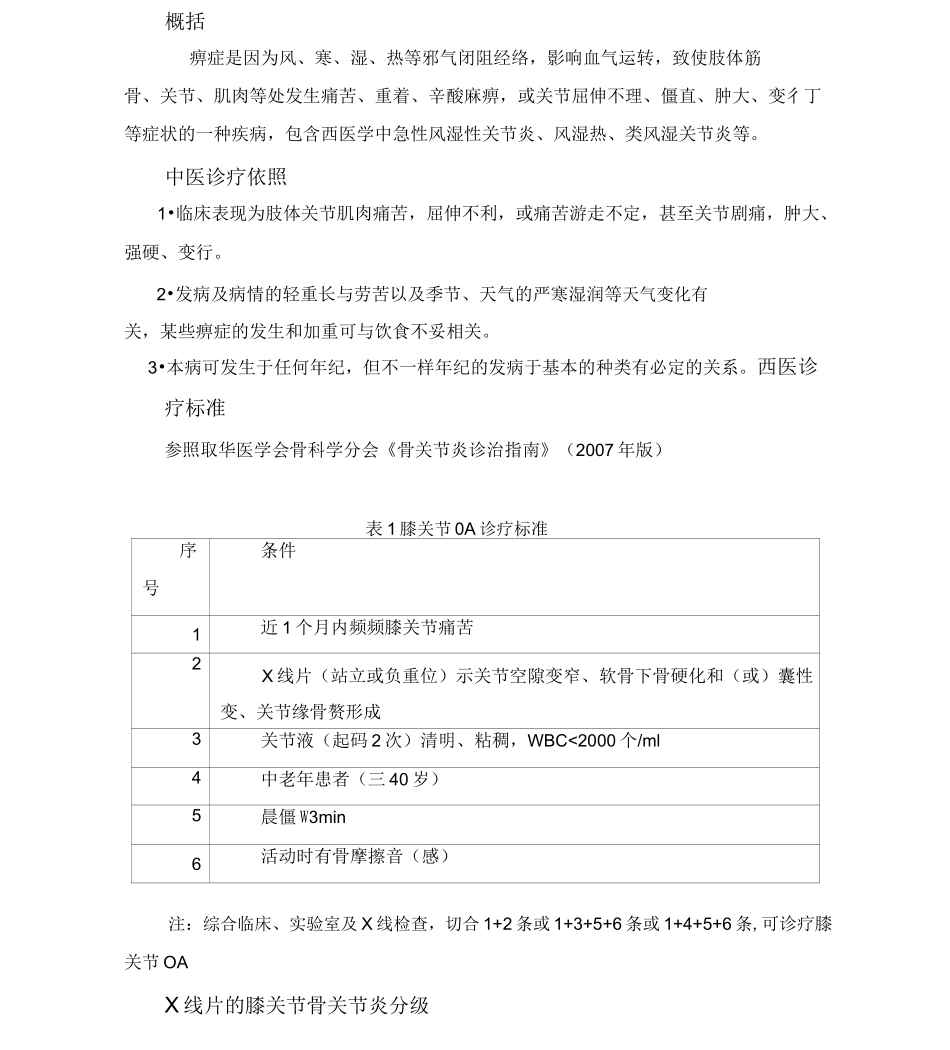 膝关节骨性关节炎诊疗要求规范标准_第1页