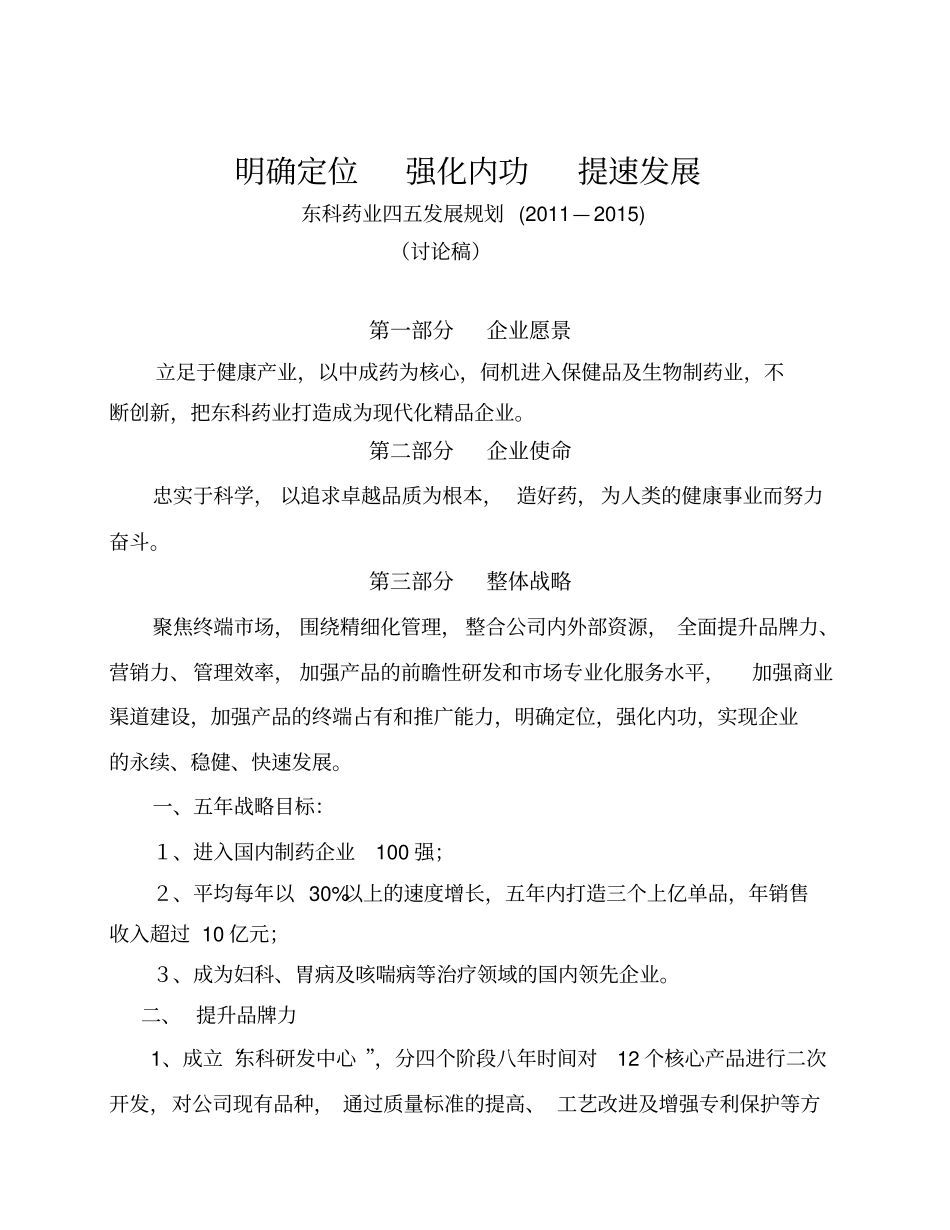 五年战略规划模板_第1页