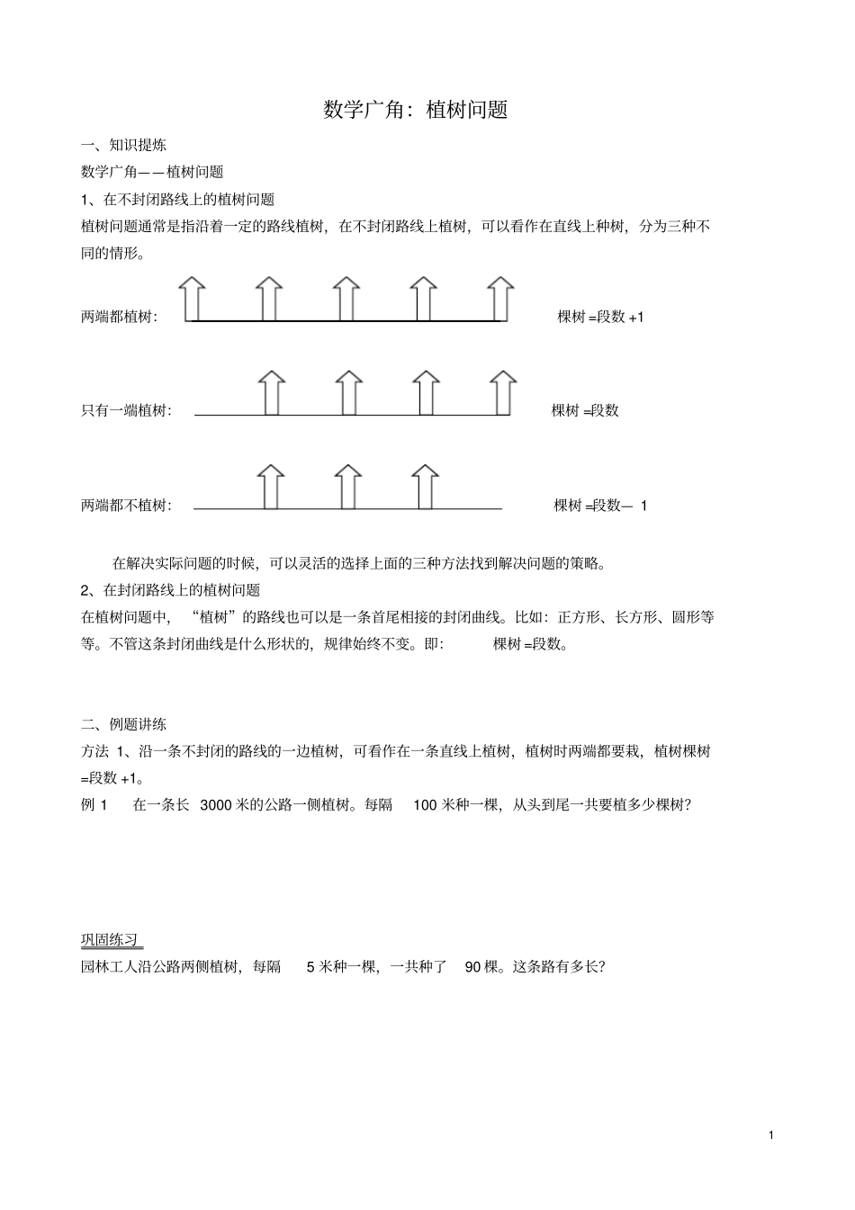 五年级上册数学广角：植树问题_第1页