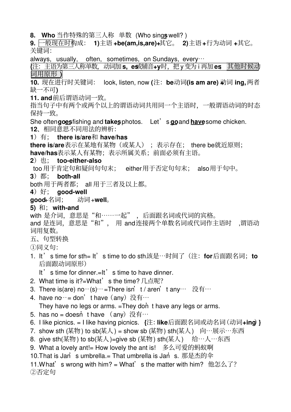 五年级上册英语语法知识点-已整理-最终_第3页