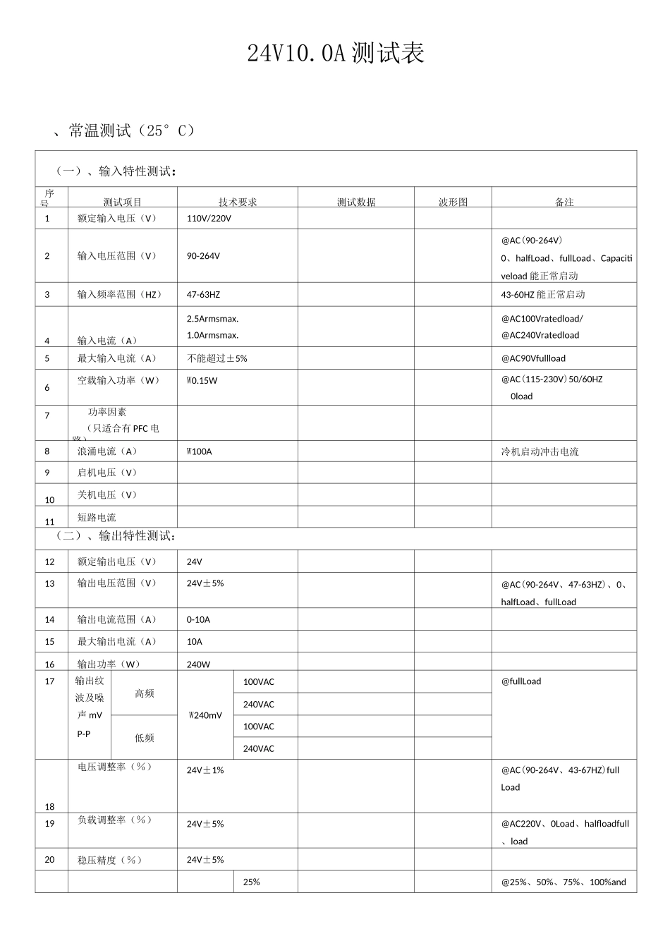 电源适配器测试内容_第1页