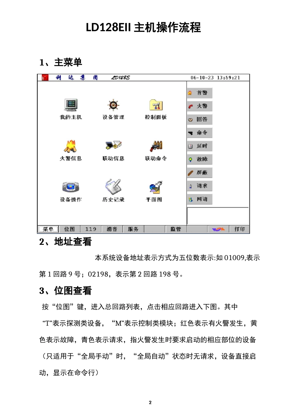 北京利达LD128EII主机操作流程_第2页