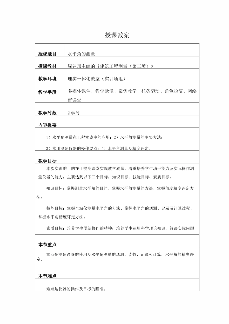 水平角测量教案_第2页