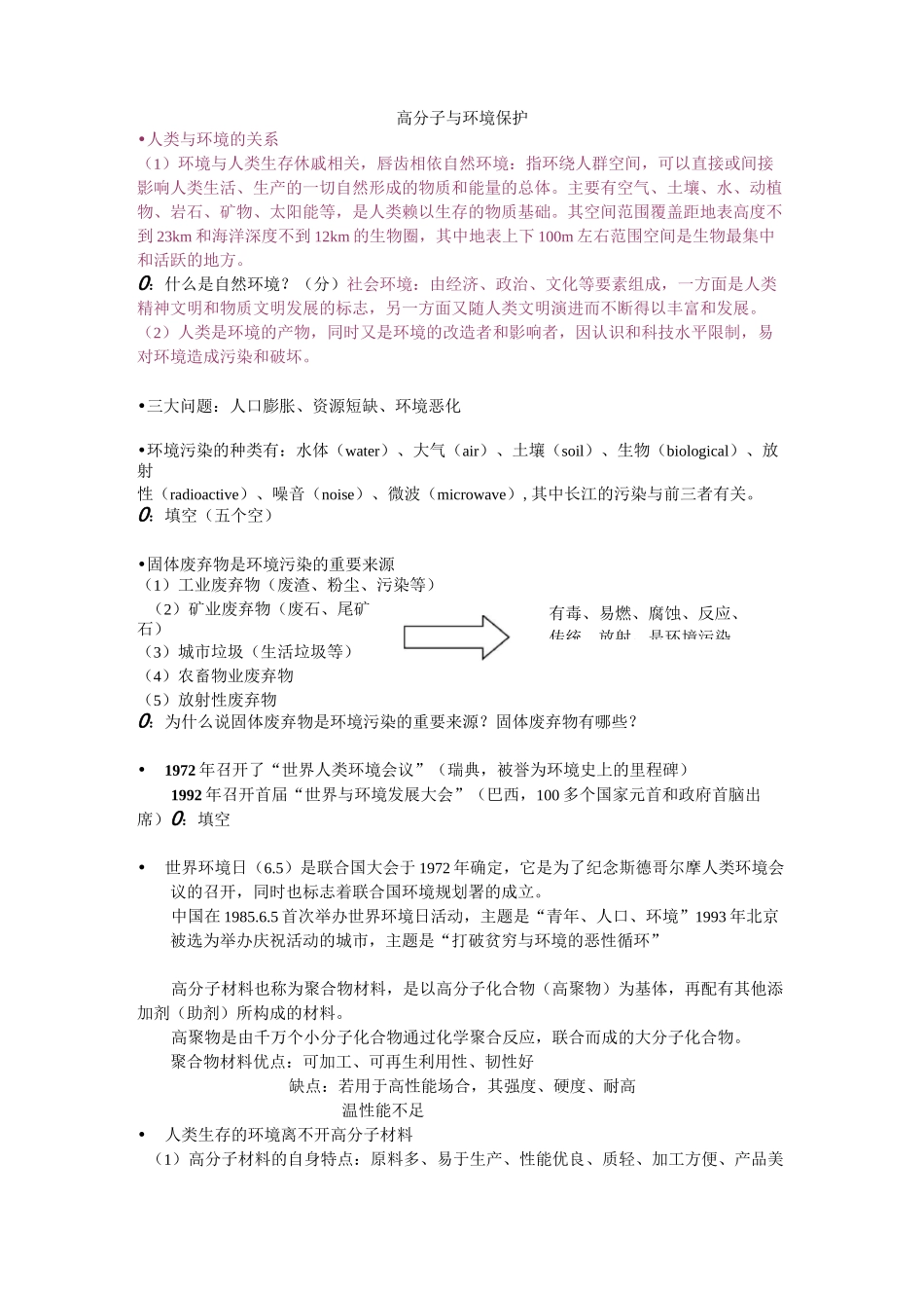 高分子与环境保护_第1页
