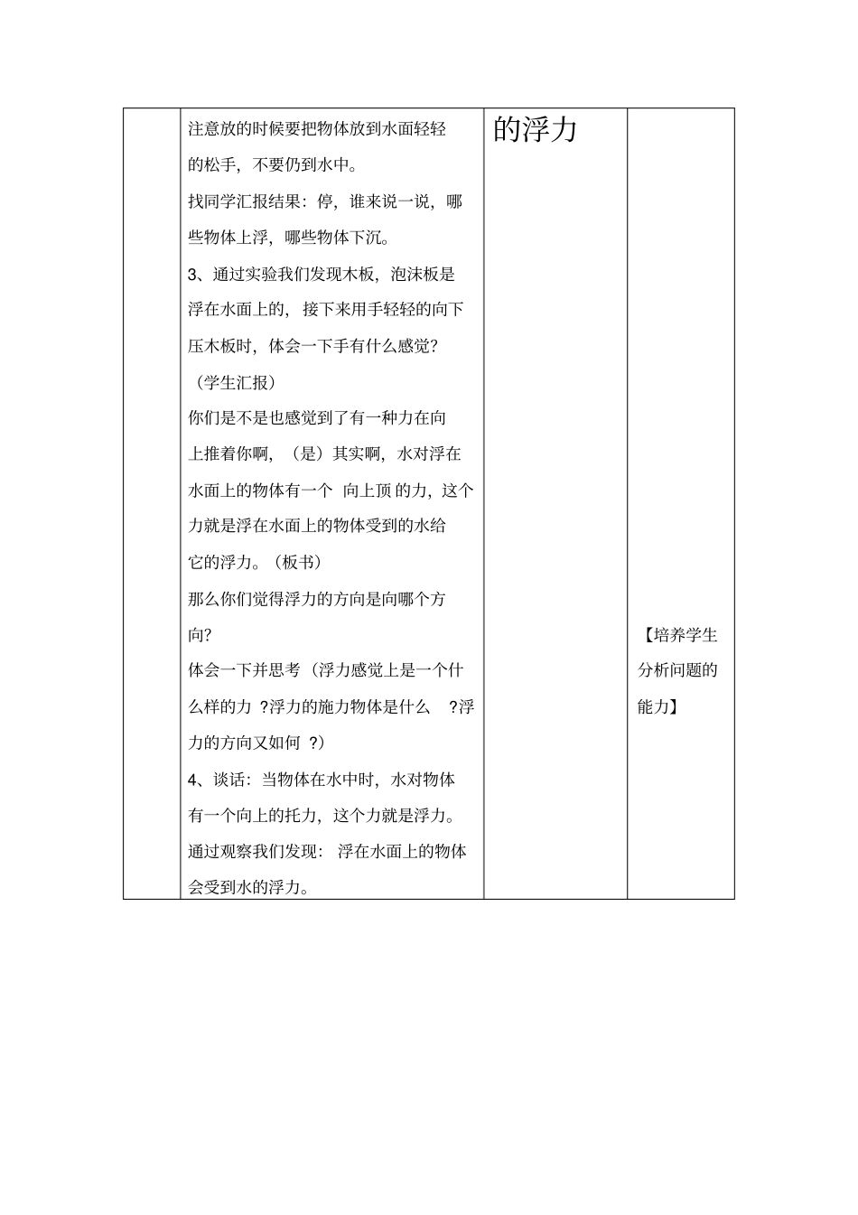 五年级科学浮力教学设计_第2页