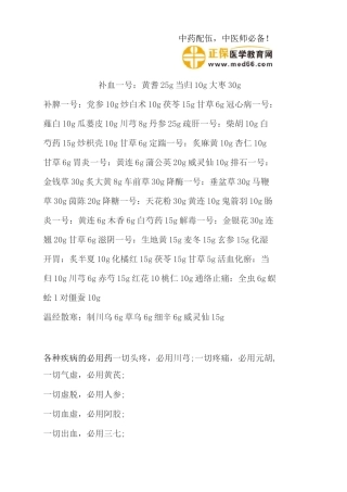 中药配伍,中医师必备!