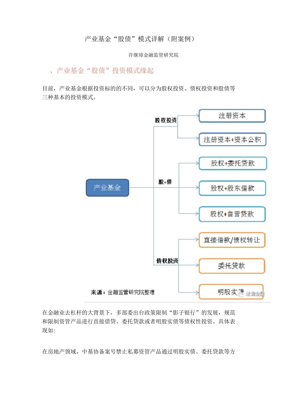 产业基金“股+债”模式详解_第1页