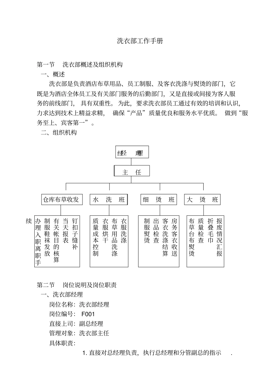 五星级酒店洗衣部工作手册_第1页