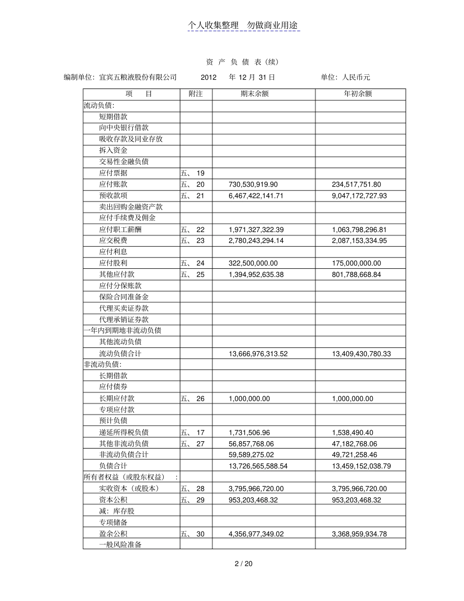 五粮液集团财务报表_第2页