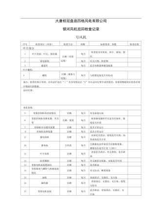 风力发电机巡检项目