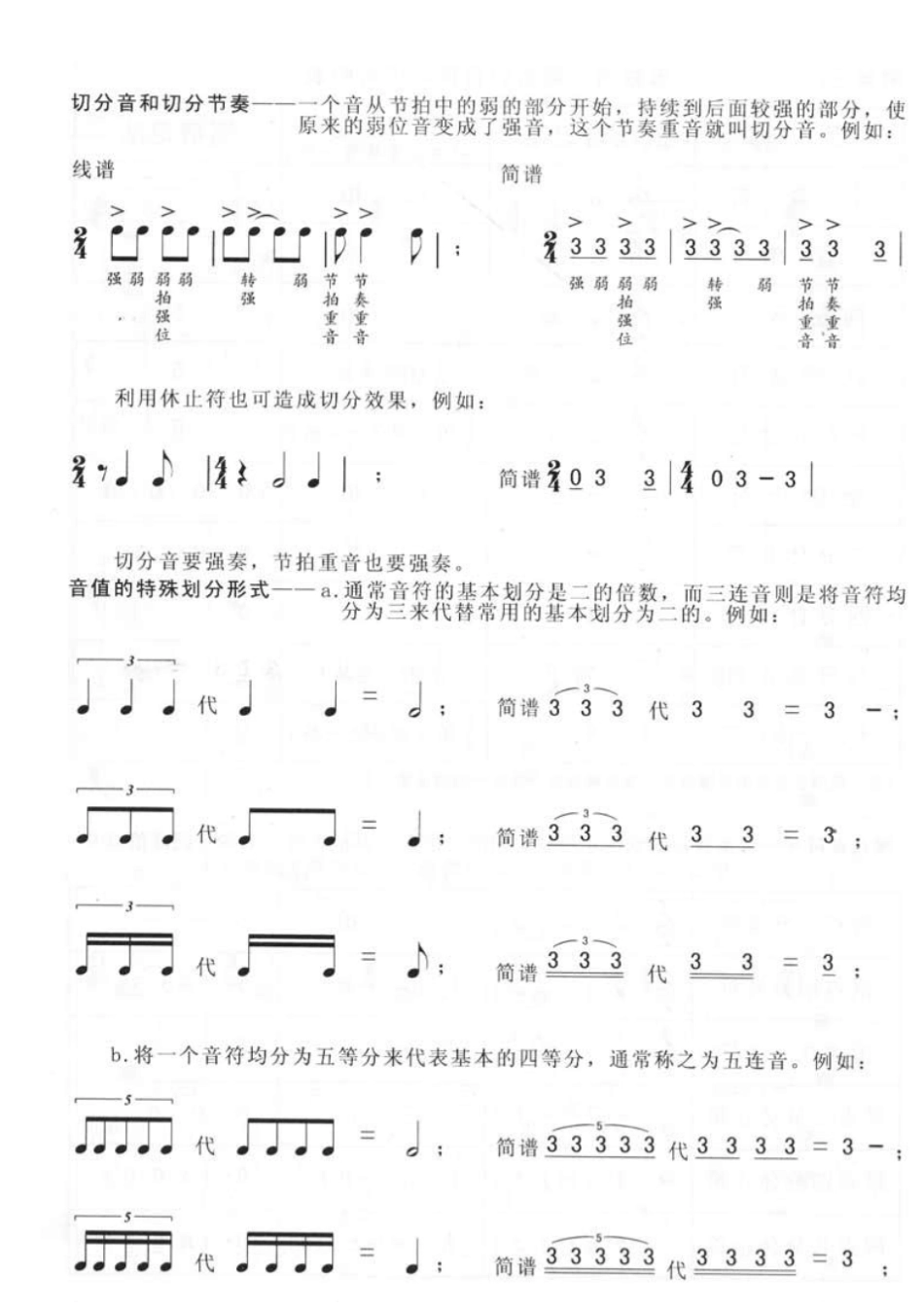 五线谱与简谱的音符时值对照表_第2页