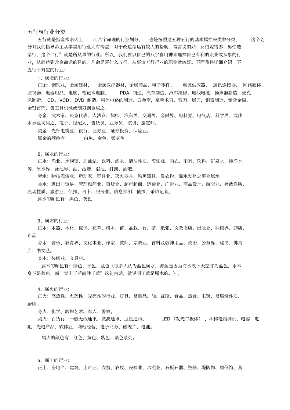 五行与行业分类_第1页