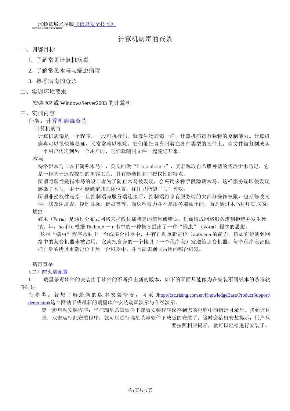 计算机病毒查杀心得_第1页